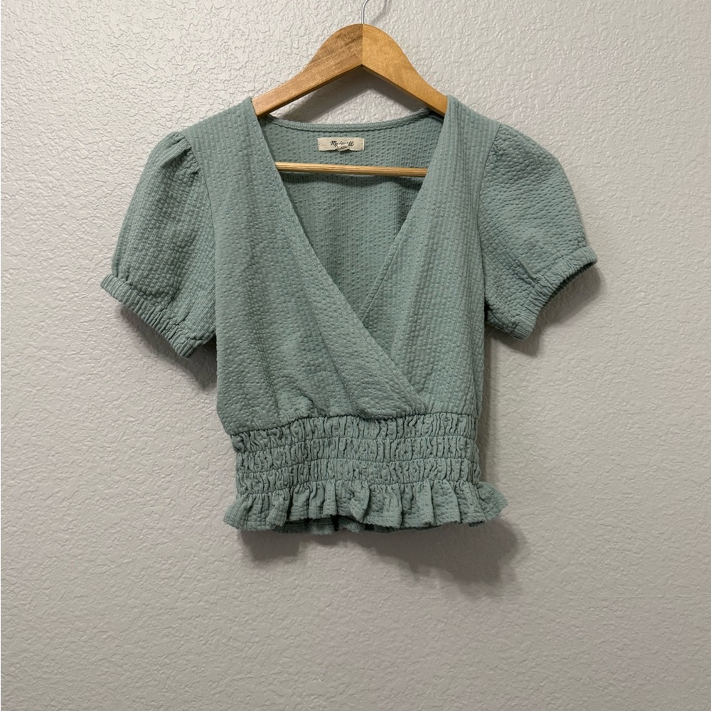 Madewell Cropped Peplum Top